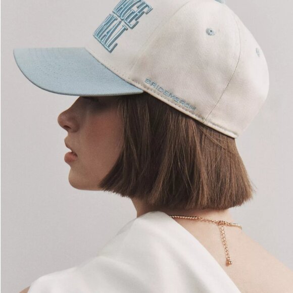 NWT BRIDEMERCH Marriage Material Baseball Cap- Light Blue (Anthropologie) - Picture 6 of 6